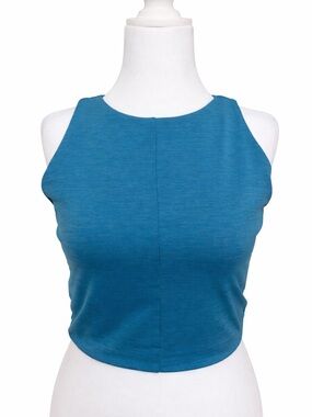 Torrid Active Teal High Neck Crop Top Sleeveless Stretch 1X